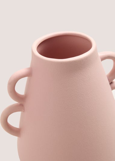Pink Artisan Multiple Handle Vase (28cmx 25.5cm x 20cm)