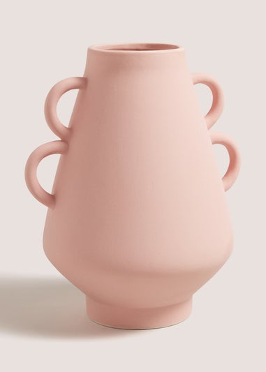 Pink Artisan Handle Woven Vase (51cm x 18cm x 18cm)