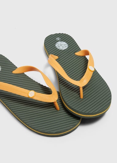 Green & Yellow Flip Flops