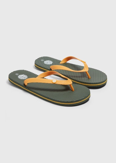 Green & Yellow Flip Flops