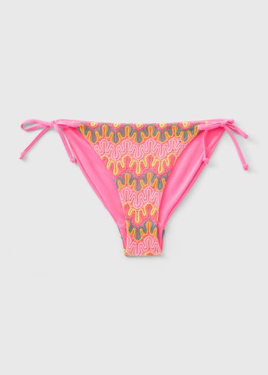 Multicoloured Crochet Triangle Bikini Bottom