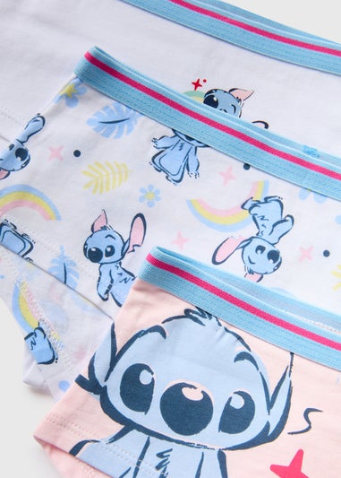 Disney 3 Pack Kids White Stitch Knickers (2-11yrs)