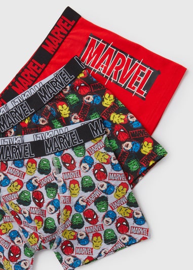 Marvel Boys 3 Pack Multicolour Trunks (2-11yrs)