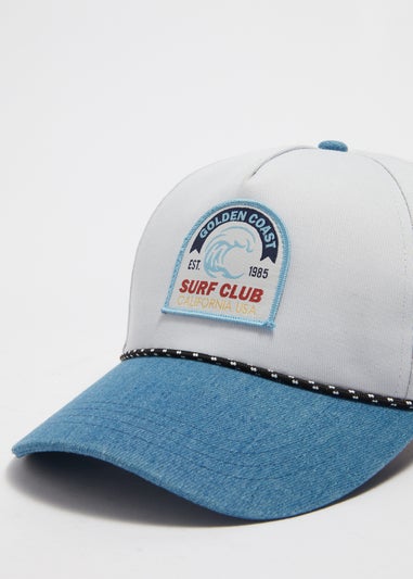 Ice Blue Contrast Surf Club Denim Baseball Cap