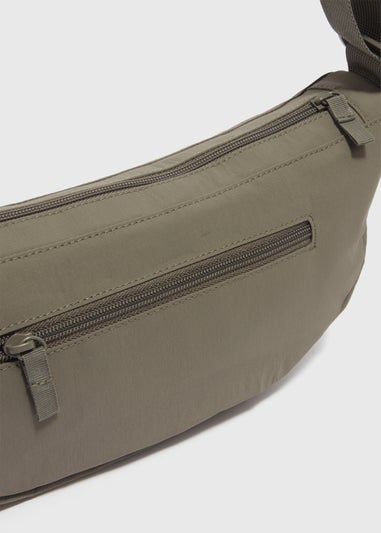 Khaki Cross Body Pouch Bag