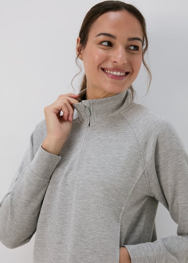 Souluxe Grey Half Zip Top