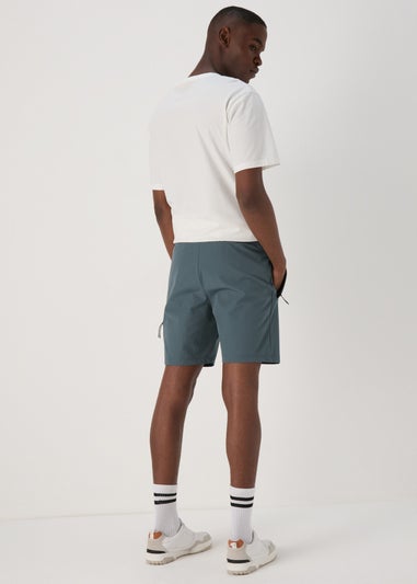 Sage Green Woven Bonded Cargo Shorts