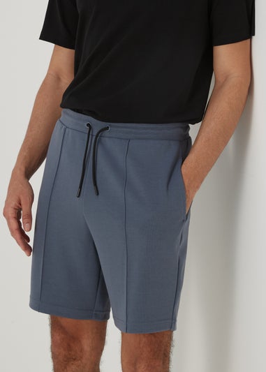 Grey Pintuck Jogger Shorts
