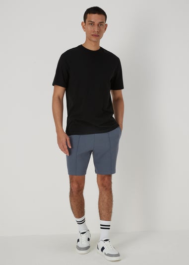 Grey Pintuck Jogger Shorts