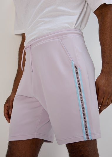 Lilac Tape Jogger Shorts