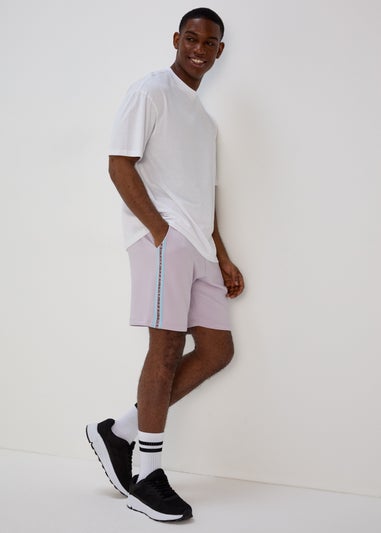 Lilac Tape Jogger Shorts