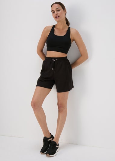 Souluxe Black Sports Shorts