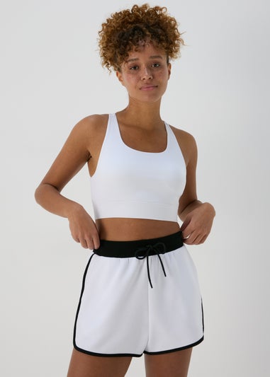 Souluxe White Sports Shorts