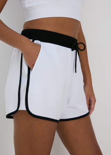 Souluxe White Sports Shorts