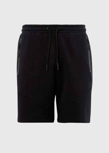 Black Clean Panel Joggers Shorts Matalan