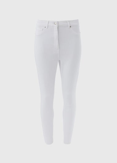 White Ankle Grazer Jeans