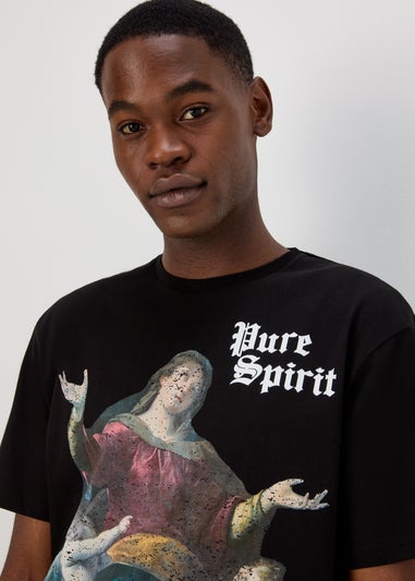 US Athletic Black Pure Spirit Graphic T-Shirt
