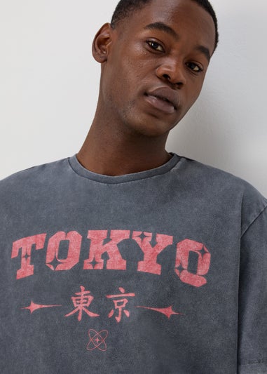 US Athletic Grey Tokyo Garment Dye T-Shirt