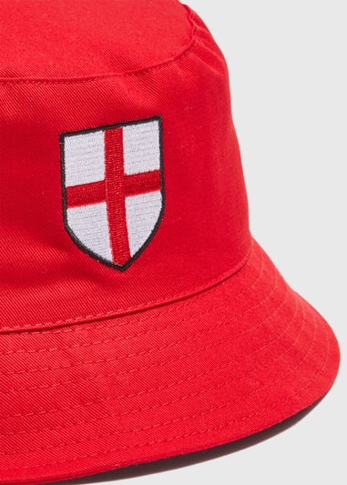 Red England Bucket Hat