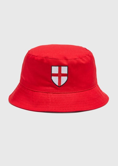 Red England Bucket Hat