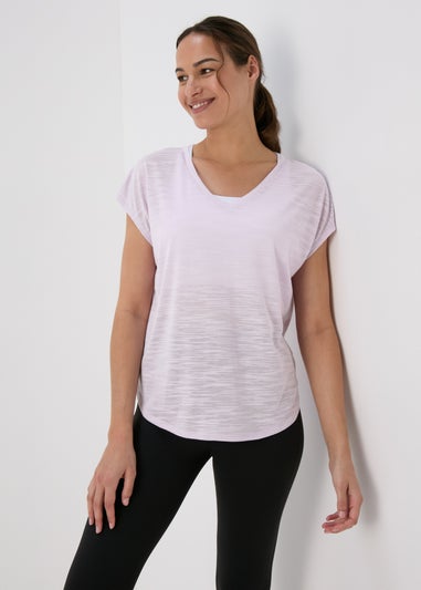 Souluxe Lilac V Neck T-Shirt