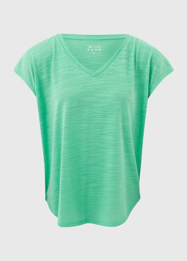 Souluxe Green V Neck T-Shirt