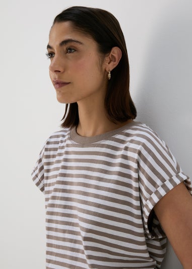 White Stripe Relaxed Fit T-Shirt