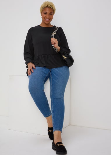 Black Peplum Blouse