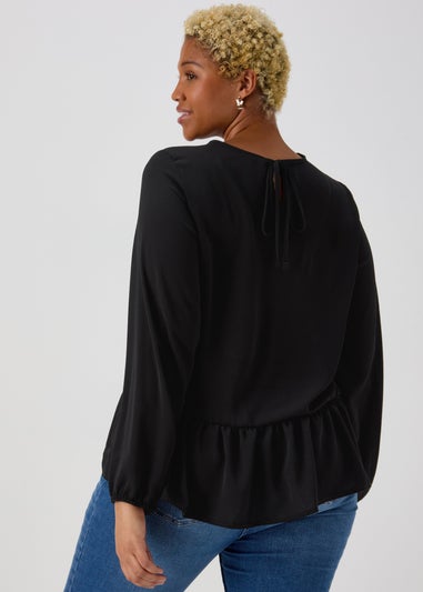 Black Peplum Blouse