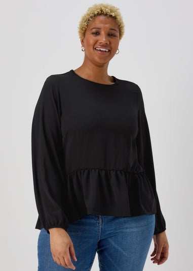 Black Peplum Blouse