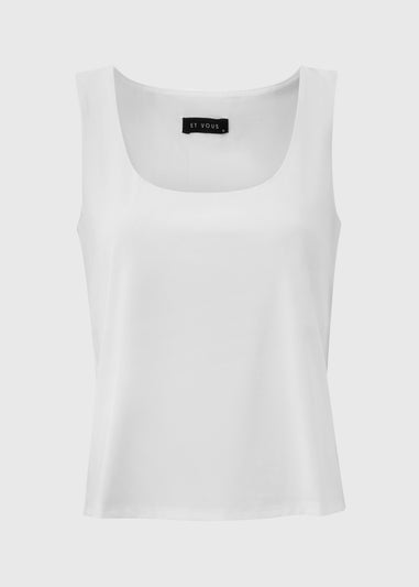 White Double Layer Vest Top