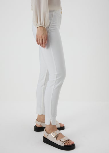 Et Vous White Capri Trousers