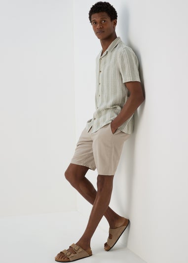 Stone Linen Chino Shorts