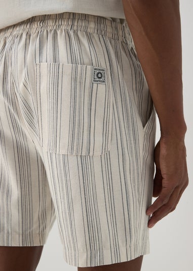 Stone Striped Linen Shorts