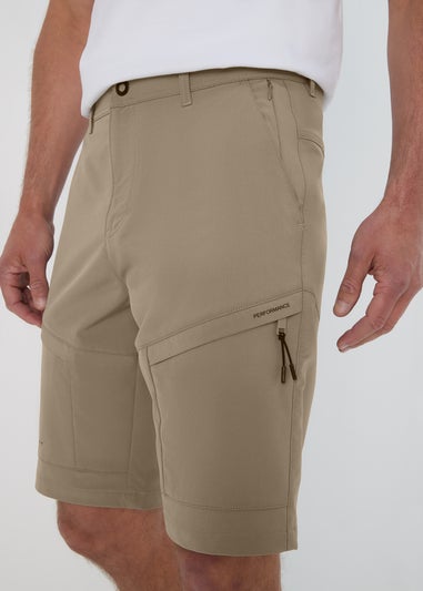 Beige Trekking Cargo Shorts