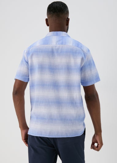 Lincoln Blue Horizontal Stripe Slub Shirt