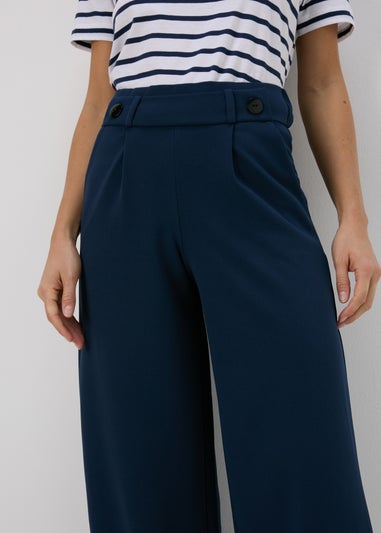 JDY Navy Geggo Button Trousers