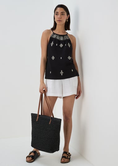 Black Embroidered Cami