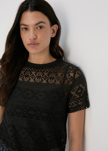 Black Lace T-Shirt