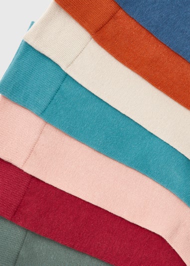 7 Pack Multicolour Plain Socks
