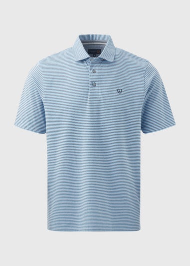 Lincoln Blue Fine Stripe Super Soft Polo Shirt