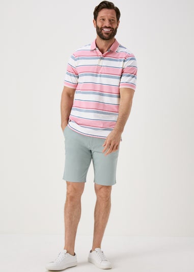 Lincoln Pink Multicolour Stripe Polo Shirt