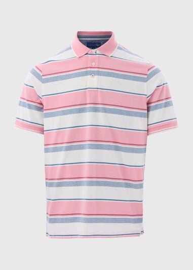 Lincoln Pink Multicolour Stripe Polo Shirt