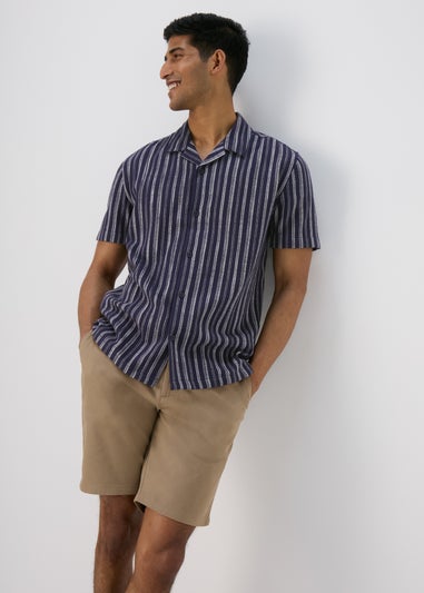 Navy Stripe Cheese Cloth Shirt