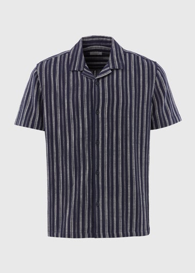 Navy Stripe Cheese Cloth Shirt