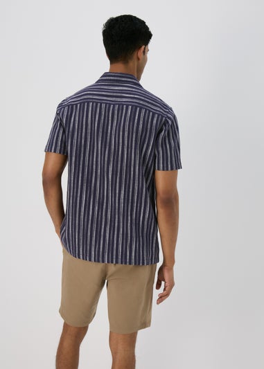 Navy Stripe Cheese Cloth Shirt