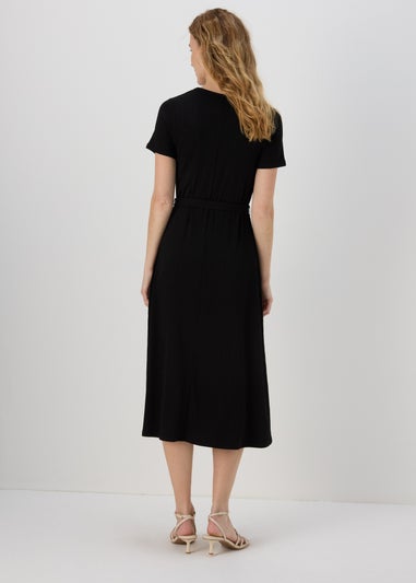 Black Jersey Midi Dress