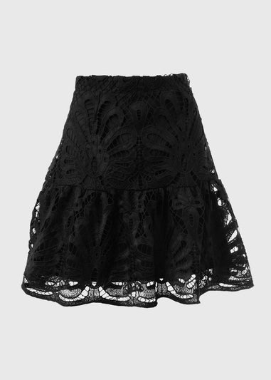 Et Vous Black Lace Mini Skirt