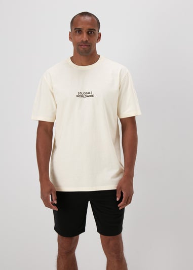 Cream Global Worldwide T-Shirt