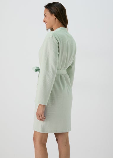 Sage Waffle Dressing Gown